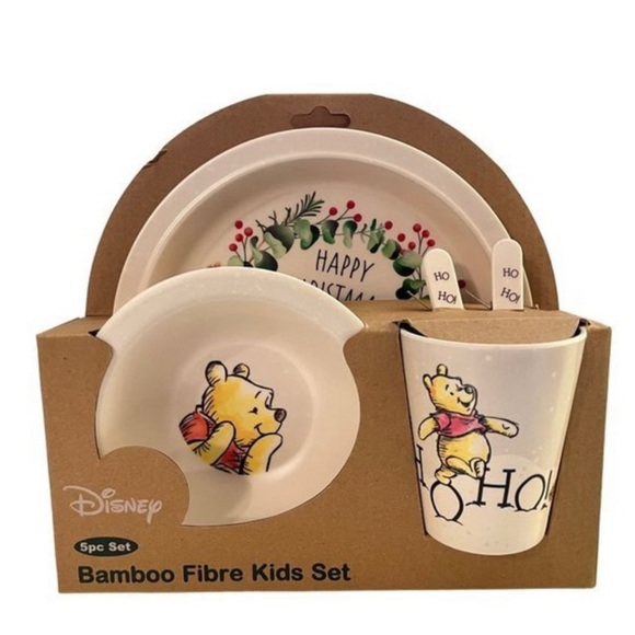 Disney Other - Winnie The Pooh Christmas Bamboo Dish Set